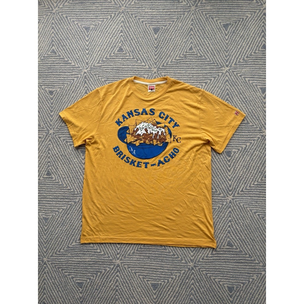 Homage Kansas City Brisket-acho T-Shirt - Yellow -‎ Large